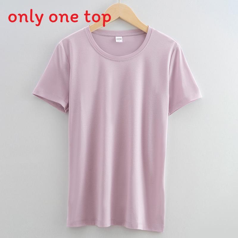 Silk Cotton T Shirt For Women Summer Breathable Casual Relaxed Fit Plain Style