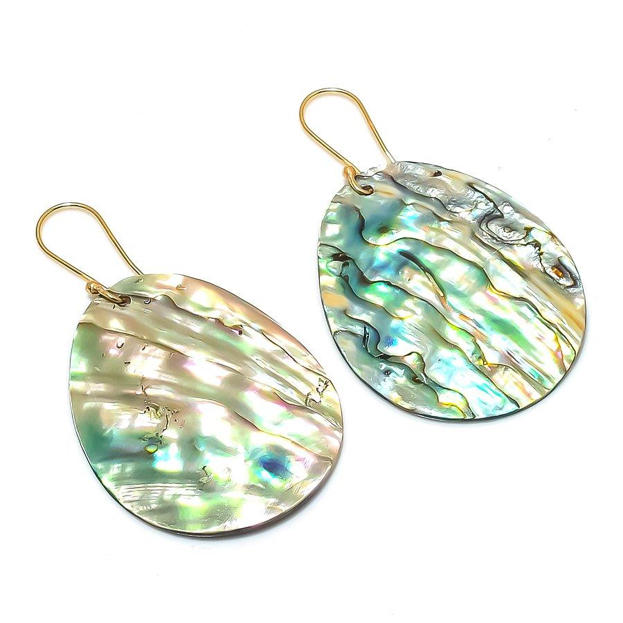 

Abalone Shell Gemstone Handmade 925 Sterling Silver Earring 2.36 KJ-1119