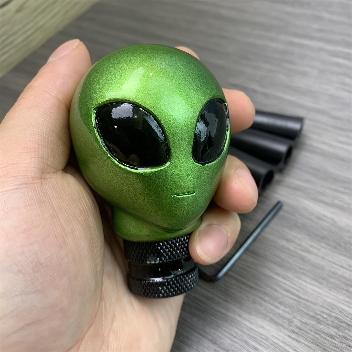 

Racing Gearshift Lever | Manual Gearbox Lever, Black Grip and Screws, Easy To Install, Enhances The Driving Experience in Your Car Interior. Green Alien