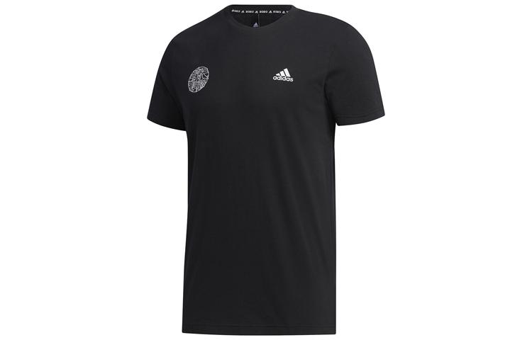 

Adidas T Shirts Men s Black Crew Neck Moderate Straight Fit FU6219 M