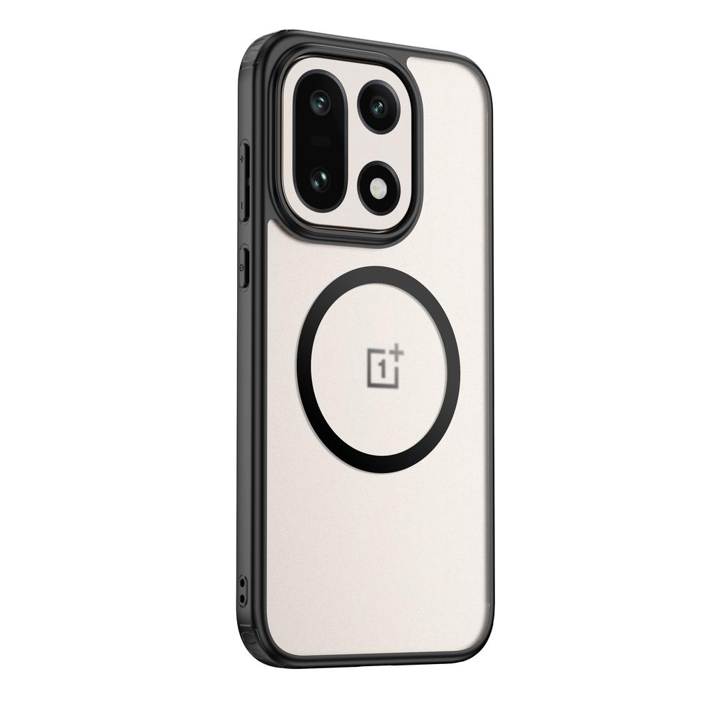 Coque Pour OnePlus 15 5G Transparente Mate PC+TPU Pour Magsafe Charge Sans Fil Coque de Protection Pour OnePlus 15 Coque Pare-chocs