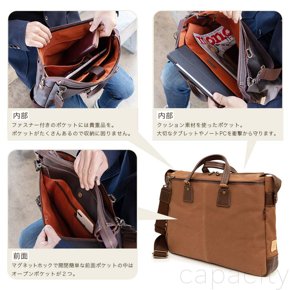 Koshibu Tote Business Made In Japanese Persimmon Many Toyooka Birthday [creare Kiki] Bag, Men's Bag, Lightweight, A4, Japan, Style, Indigo, Dyed,