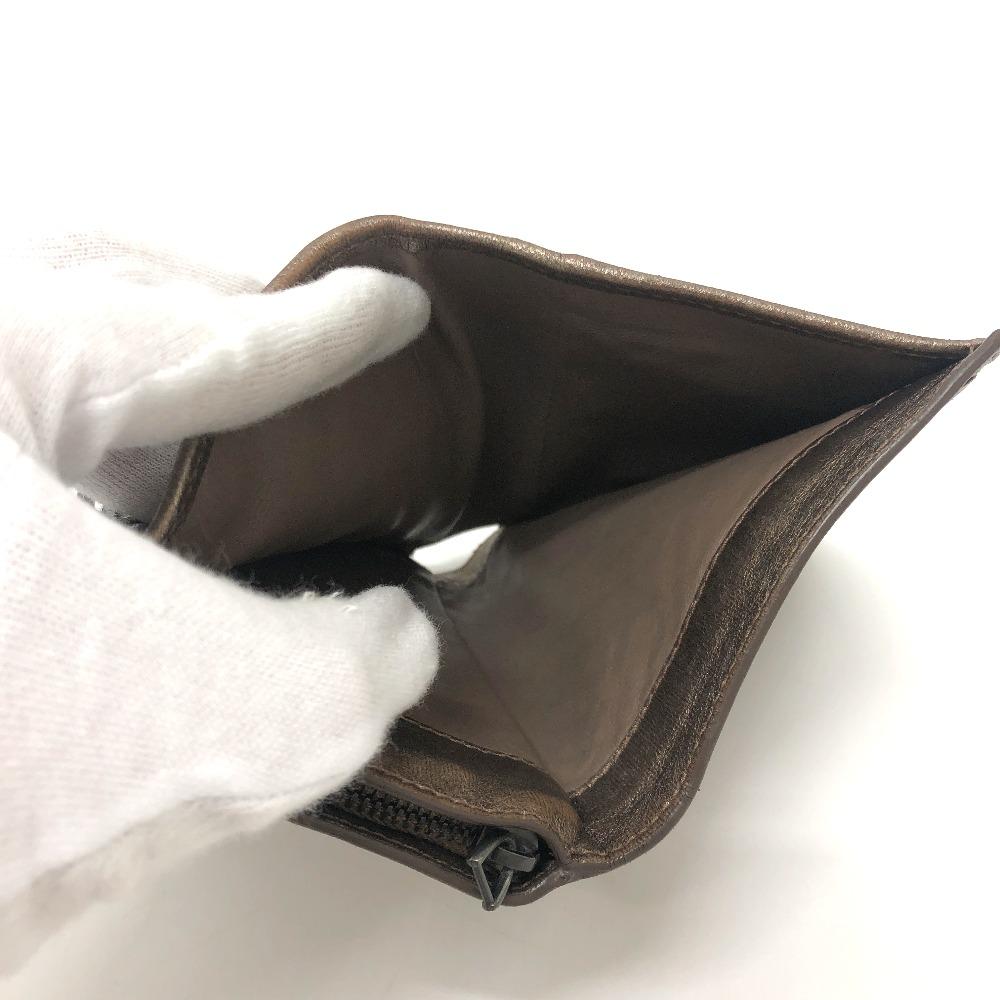 BOTTEGA VENETA Intrecciato Zip Around Wallet Folded wallet Leather Brown