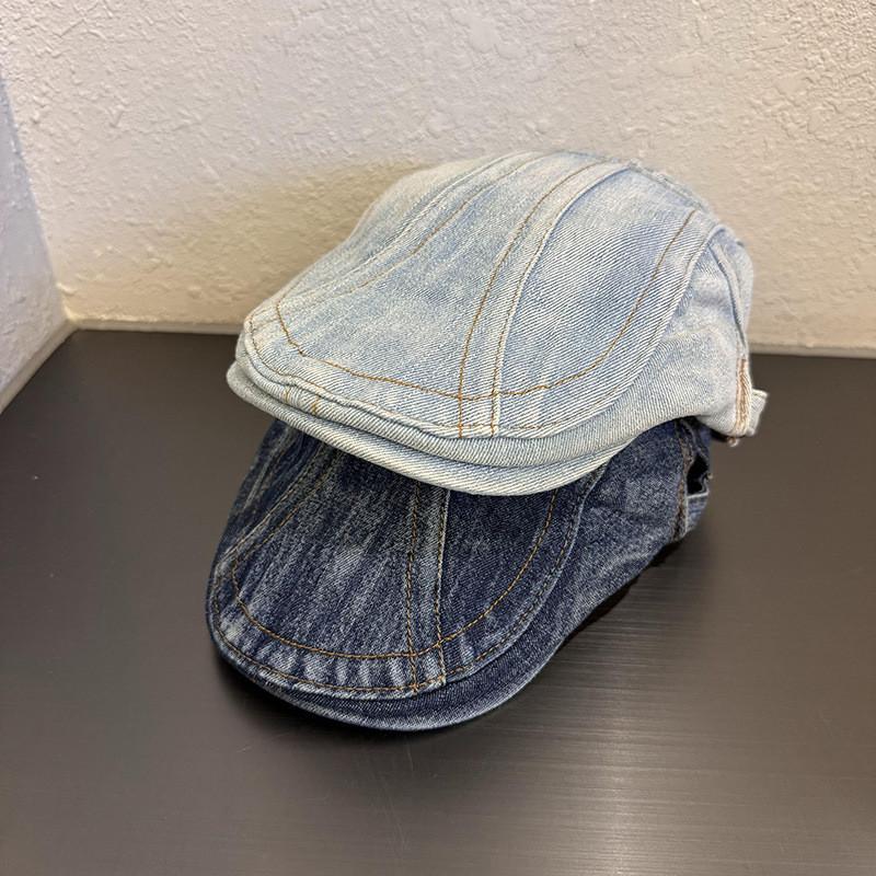 Denim Beret Hat For Women With Breathable Cotton Material For Fall Winter Fashion
