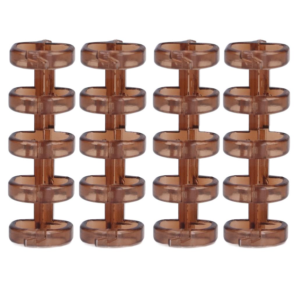 20Pcs Binding Rings Segmented Design Hold 60 Sheets 11mm Binding Thickness Office SuppliesAmber