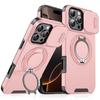 Magnetic Ring Stand Phone Cases For iPhone 16 15 14 13 12 11 Pro Max Plus Case For Magsafe Slide Camera Protection Armor Cover