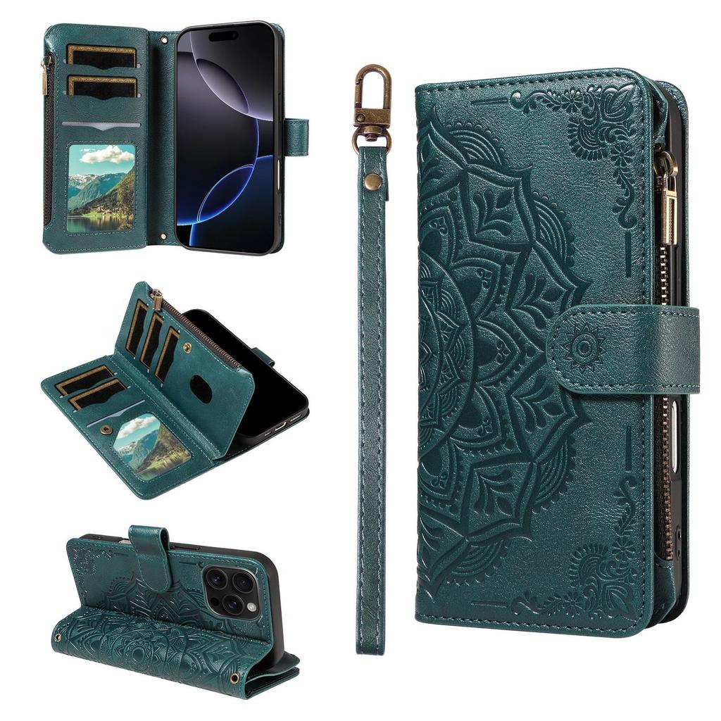 Portfel z wytłaczanej skóry Mandala Etui z klapką Do Samsung Galaxy A57 A37 A56 A36 A26 A55 A35 A54 A34 A25 A24 A23 4G 5G