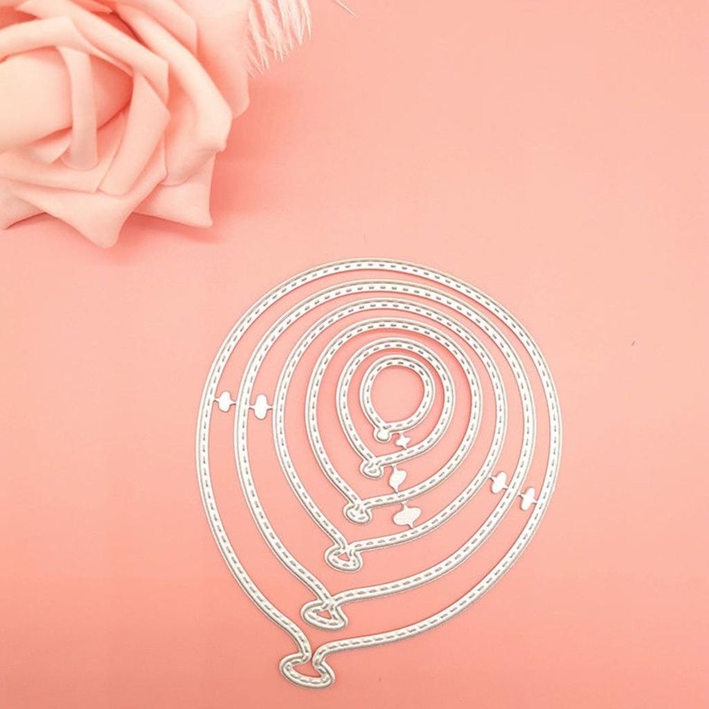 6PCS/lot Balloons Metal Cutting Dies Stencil Die Cut Scrapbooking Craft Stamps