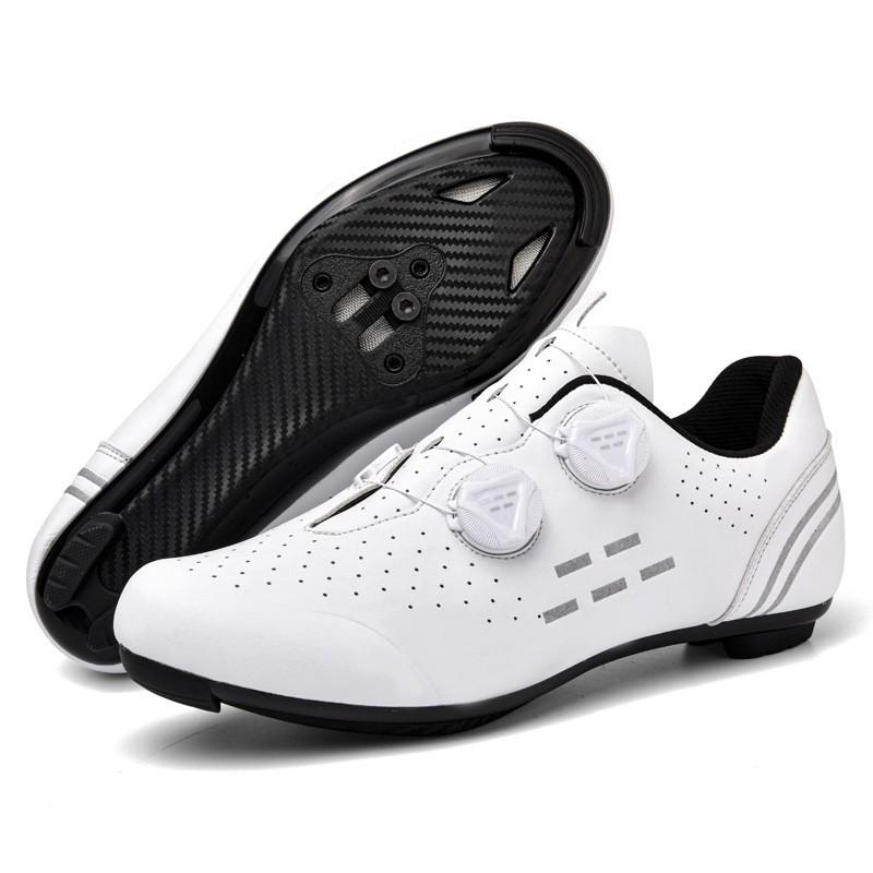 Unisex Cycling Shoes Road Mountain Bike Indoor Trainer With Clipless Pedal Set Breathable Fit