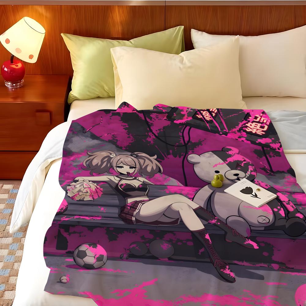 Spiel D-Danganronpa Wurf Flanell Überwurfdecke, Leicht Gemütlich, Strapazierfähig Waschbar niedlich Cool