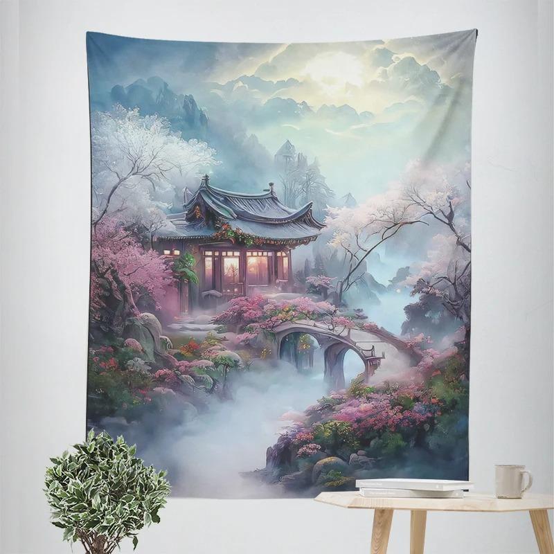 

Китайский стиль ретро украшение дома гобелен украшение дома офис гостиная гобелен 150x130cm
