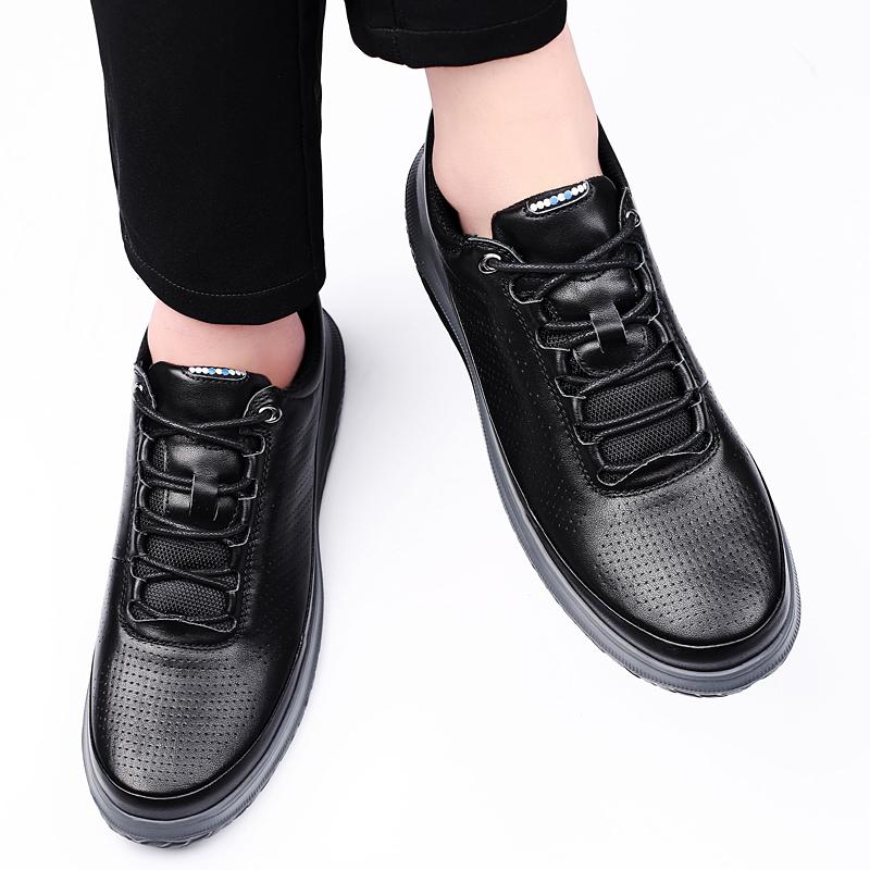 2024 Nová originální kůže Pánská obuv Móda Ležérní Tenisky Divoké ploché boty Lehká Prodyšná Neklouzavá deska Boty