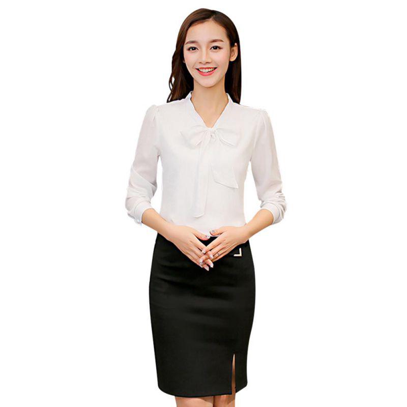 

Женские шифоновые блузки, рубашки с длинными короткими рукавами, два стиля, офисные женские рубашки для девочек XL