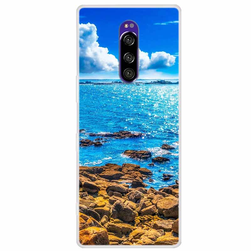 For Sony Xperia 1 Case Luxury Animals Transparent Cover for Sony Xperia1 XZ4 SO-03L SOV40 J8110 J9150 J8170 Phone Shells Covers