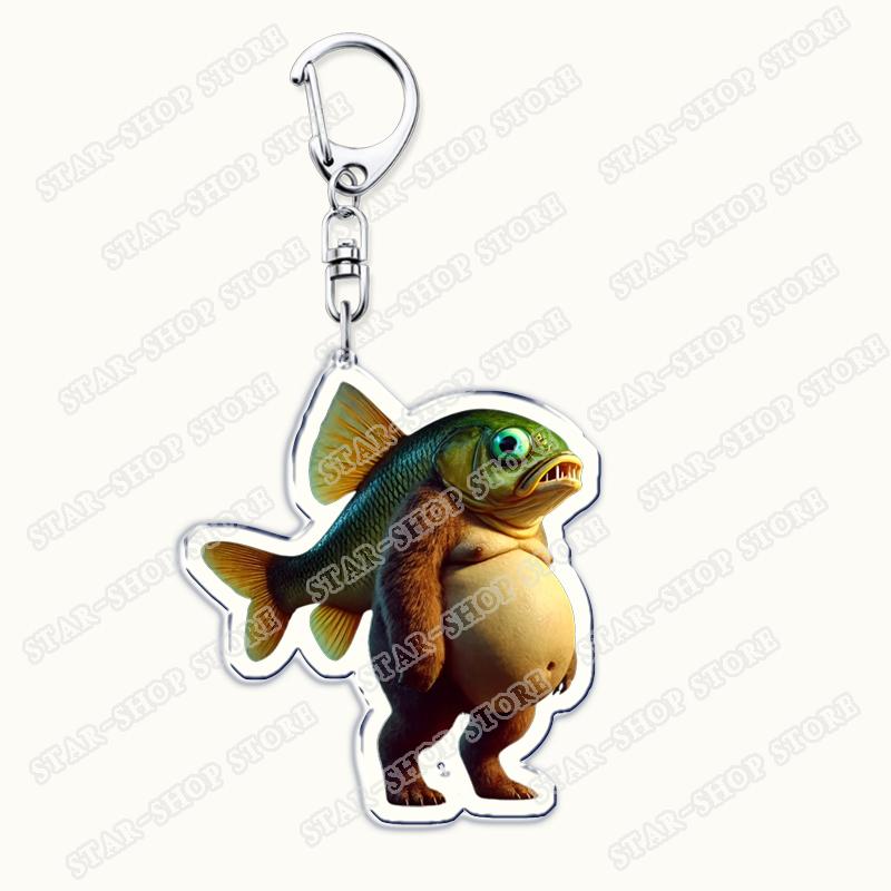 Italian Brainrot Animals Meme Keychains for Accessories Tralalero Tralala Tung Tung Tung Sahur Brr Brr Patapim Keyring Fans Gift