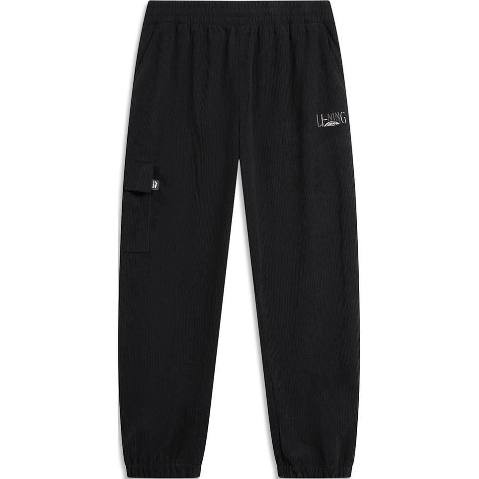 

Li Ning Серия Спортивный Стиль Однотонные Со средней посадкой Удобные Дышащие Универсальные Трикотажные Спортивные Брюки с манжетами Мужские низы Черный AKXT753-1 M