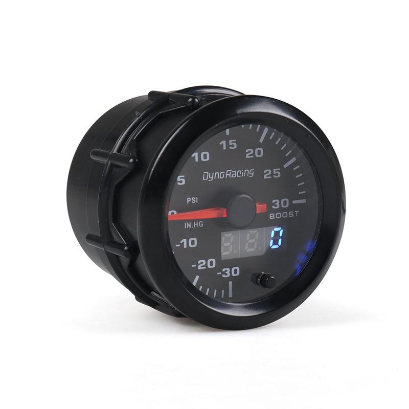 Dynoracing 2" 52mm 7 Colors LED Dual Display Boost Water Oil temp Oil pressure Voltmeter Air fuel Ratio EGT Tachometer Car Gauge