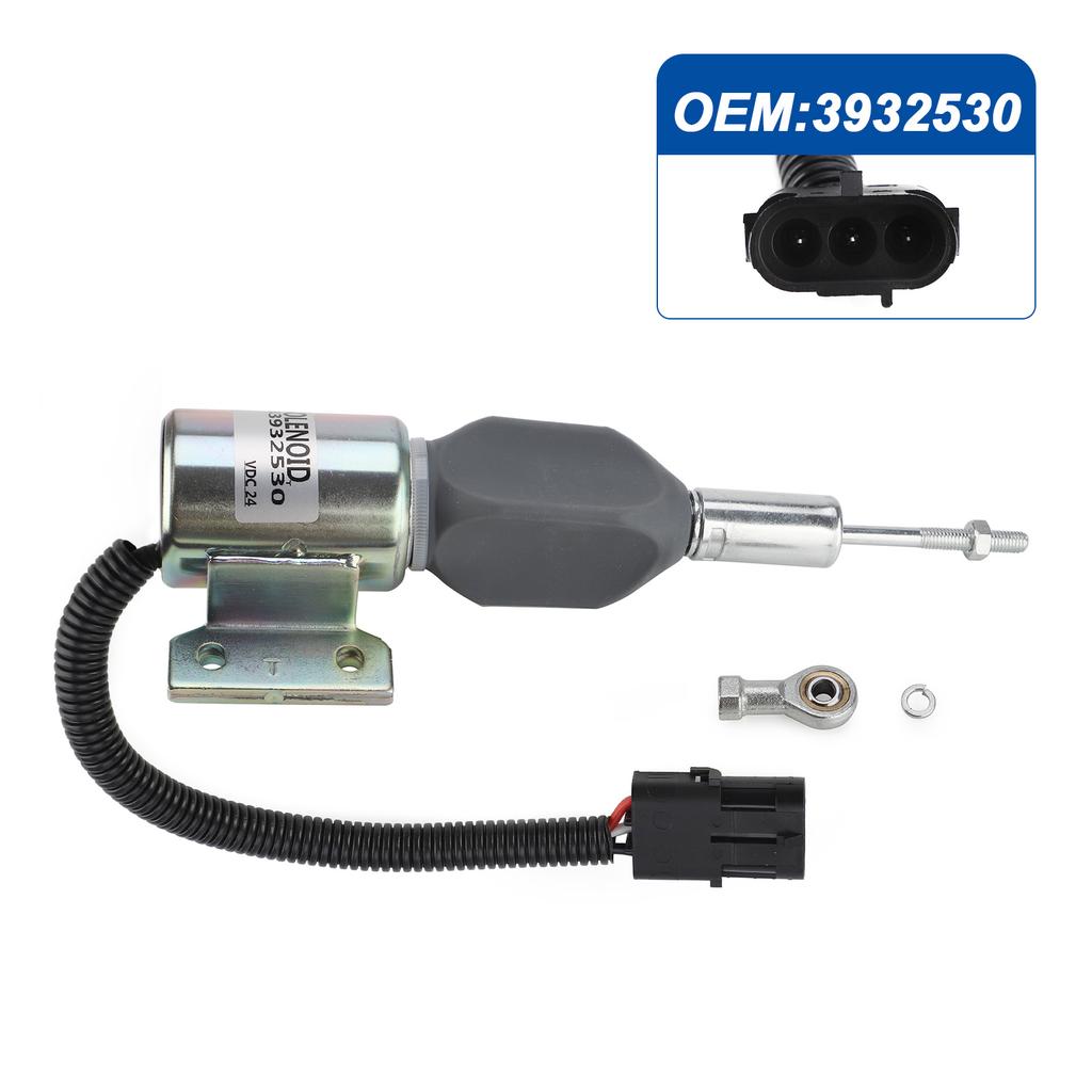 3932530 24V Diesel Engine Shut Off Solenoid SA-4756-24 for Cummins 4BT, 6BT5.9 Excavator