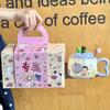 Birthday Gift for Girls Cute Fruit Girl Ceramic Mug with Lid Couple Best Friend Souvenir Gift Box
