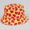 New Double sided Printed Love Fisherman Hat European and American Couples Trendy Double Sided Basin Hat Outdoor Sun Protection Hat