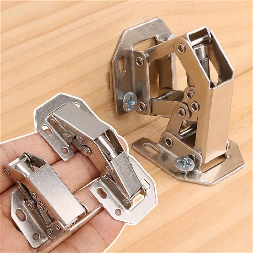 90 Degree Steel Cabinet Hinges No-Drilling HoleHydraulic Buffer Hinge Kitchen Cabinet Cupboard Hinges Furniture Hardware