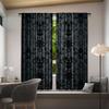 Pereche de Perdele Blackout Damasc de Lux Draperii cu Volute Baroque Albastru Marin pentru Decor Fereastră Living Dormitor Tratament