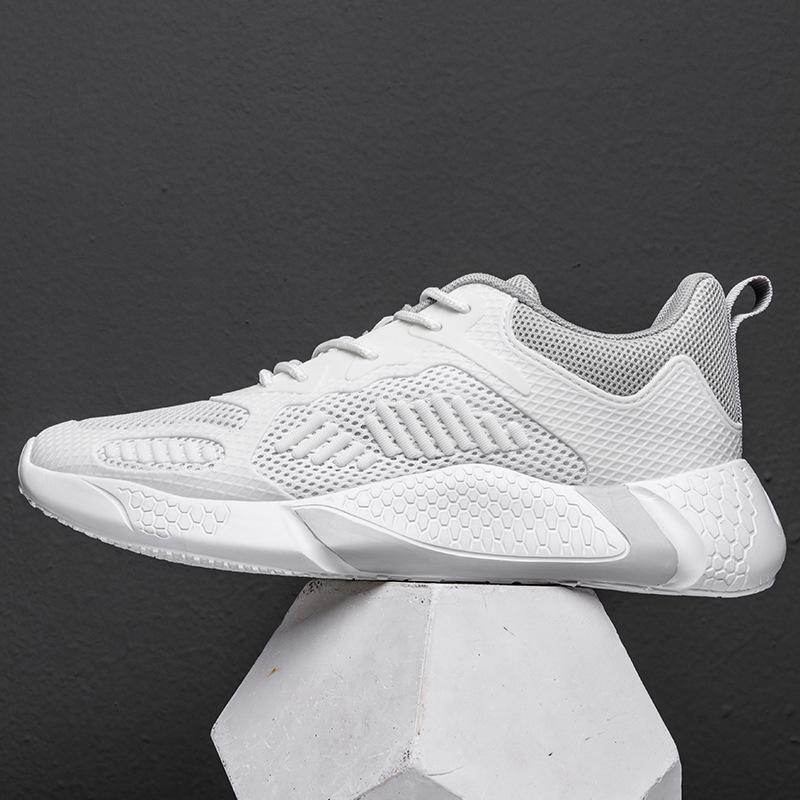 

Парные уличные белые туфли для мужчин и женщин, мужская модная повседневная обувь, дышащая сетчатая поверхность, туфли для папы на платформе, модная мужская обувь 35