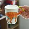 Kubek w kształcie dinozaura 400 ml Uroczy zwierzęcy kubek ceramiczny Kubek biurowy Kubek śniadaniowy