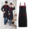 Women Bib Apron Waist Kitchen Restaurant Cooking Pocket Polyester Dress Oil Resistant Household Kitchen Cleaning Tool