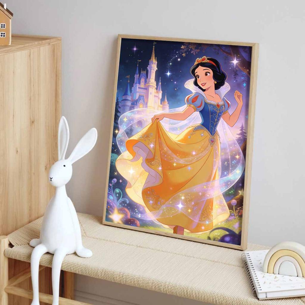 Disney Themed Snow White Diamond Painting Kit Handmade Diy for Beginners and Craft Lovers Home Decoration