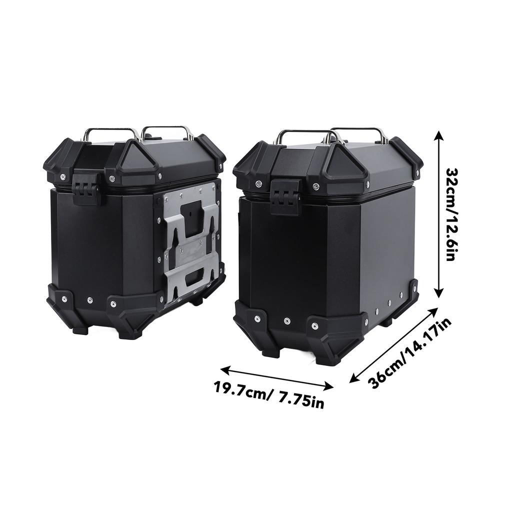 Motorcycles Side Saddle Box Aluminium Alloy Anti Theft 18L Capacity  Resistant Motorcycle Side Case for Travel