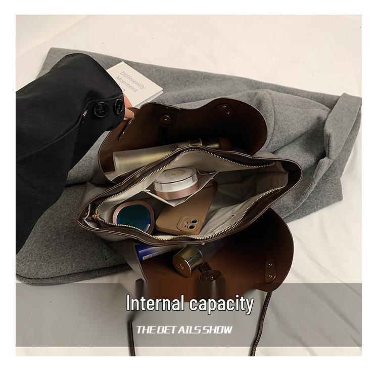 Women's Large Capacity Retro Shoulder Tote - 2025 Spring/Summer Fashion