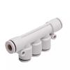 Pneumatic Quick Connector: Mini T-Type Reducing 5-Way Push-to-Connect PKG4-3 6-4