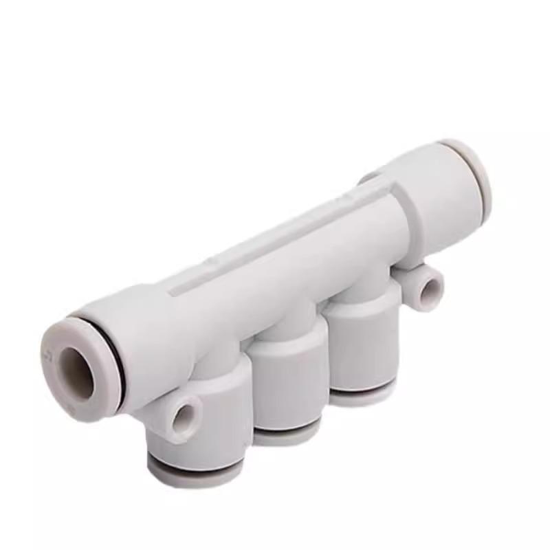 Pneumatic Quick Connector: Mini T-Type Reducing 5-Way Push-to-Connect PKG4-3 6-4