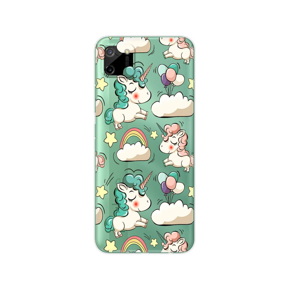 För Realme C11 2021 2020 Fodral TPU Silicon Back Cover Telefonfodral För OPPO RealmeC11 C 11 Soft Fodral RMX3231 RMX2185 stötfångare 6,5 tum