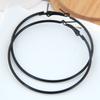 Black Metal Geometric Earrings 60mm , Fashion Hoop Earrings for Women