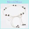 Bohemian Waist Rope Belt With Wooden Beads For Casual Summer Festival Wear