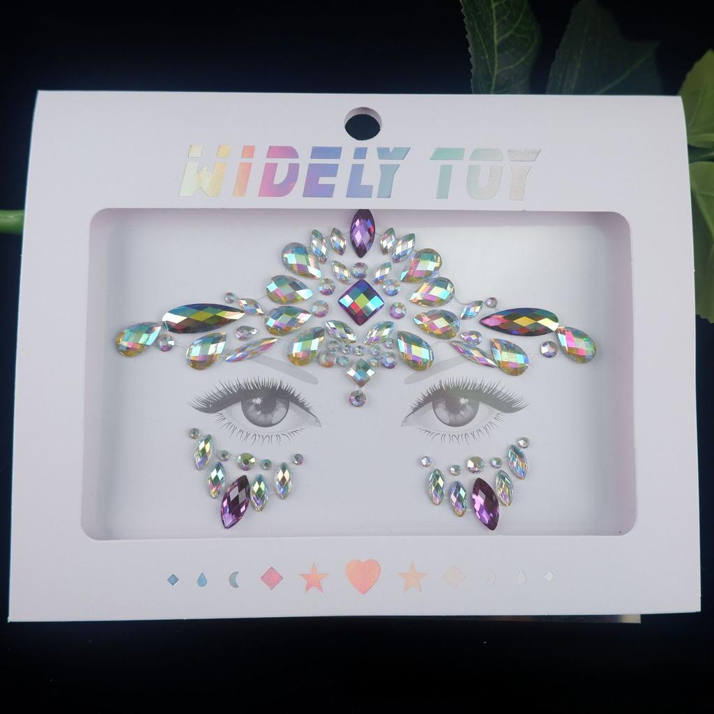 New Crystal Facial Eyebrow Sticker Eye Stickers Forehead Face Sticker Acrylic Gem Temporary Tattoo Party Rhinestone Makeup Tools