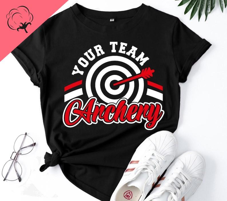 

Archery Mascot Design Coacher & Your Team Archery Camisa Cotton Casual Crewneck Short Sleeve Graphic Printed T Shirts 3XL