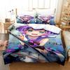 Kawaii Anime - Azur Lane Bequeme Bettdecke Bettbezug Kissenbezug Bettwäscheset Kinder Schlafzimmer Dekoration Heimtextilien