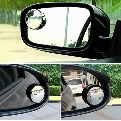 2pc Convex Blind Spot Mirror 360/°Angle Adjustable Self Adhesive Rare View Towing Reversing Driving Car Van Bikes