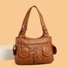 Luxury Bags Women PU Leather Shoulder Bags For Lady Casual Tote Bags Large Capacity Work Vintage Handbags Multifunctional Totes
