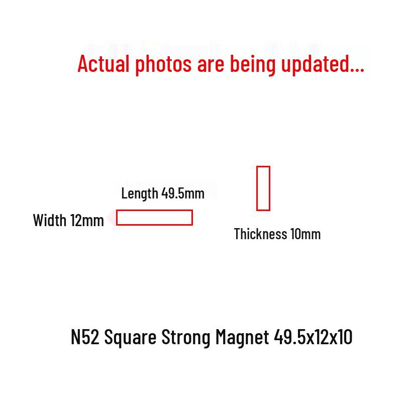 N52 40mm Neodymium Iron Boron Square Magnet Strip