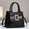 Sac Cabas Élégant Grande Capacité Motif Crocodile PU Pour Mamans Couleurs Vives