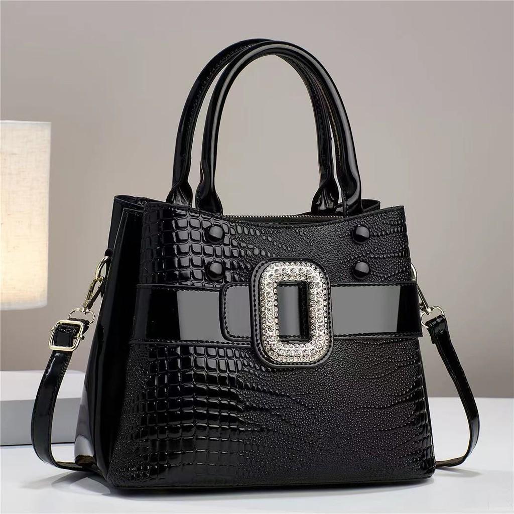 Sac Cabas Élégant Grande Capacité Motif Crocodile PU Pour Mamans Couleurs Vives