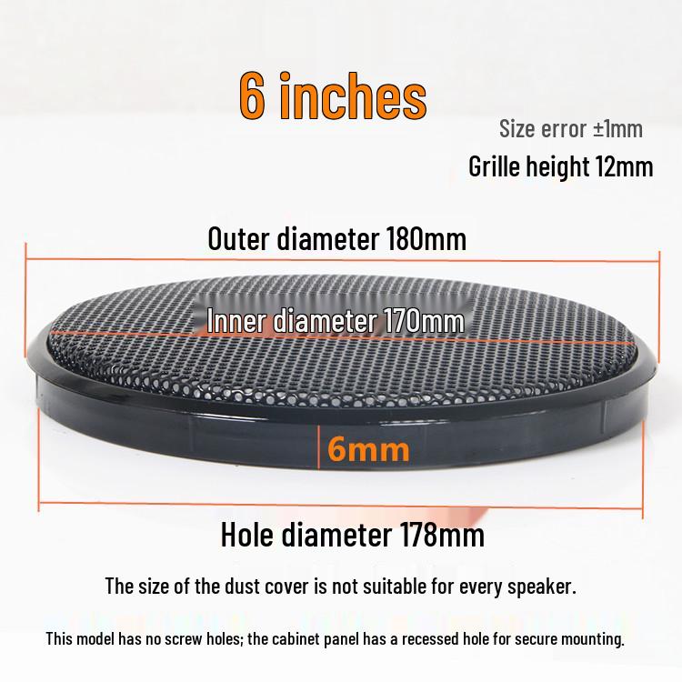 Speaker Grille Decorative Ring & Subwoofer Cover (1"-10") - Holeless Protective Design