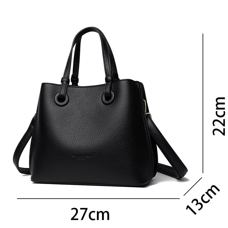 Faiable Large Capaci Leather Handbag Women's Single oulder Crossbody Bag Mom Bag Ladies Casual Zipper Closure Bags Sac A Main
