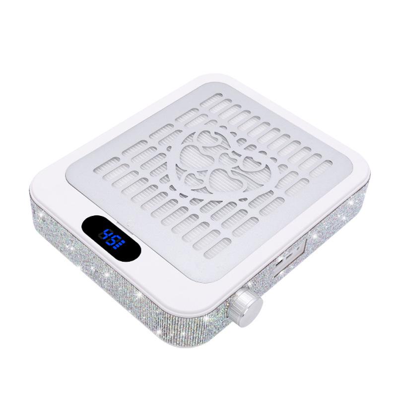 Rhinestone Turbo Brushless Nail Dust Collector – High Power, Low Noise, Variable Speed