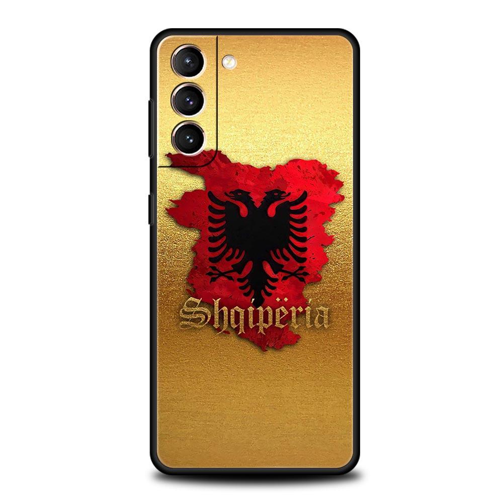 Phone Case For Samsung Galaxy S24 S23 S22 Ultra S20 S21 FE 5G S10 S9 Plus S10E S8 S7 Edge Soft Silicone Cover Albania Flag