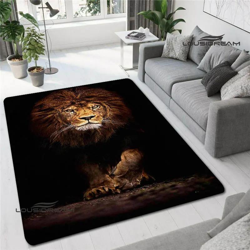 3D Lion Printed Carpet non-slip Carpet kitchen mats for floor decoracion anime rug Fashion yoga mat bedroom decor birthday gift